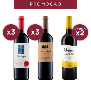 Pack 3 Portalegre tinto + 3 Conventual Reserva Tinto + 2 Quinta da Cabaça