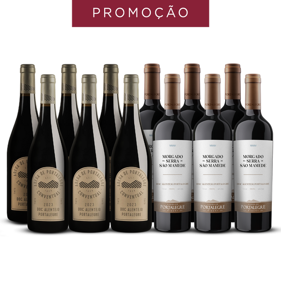 6 Conventual Tinto + 6 Morgado da Serra de São Mamede Tinto